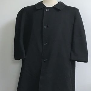 Herno coat black REVERSIBLE 100% cashmere to silk i56 L - XL